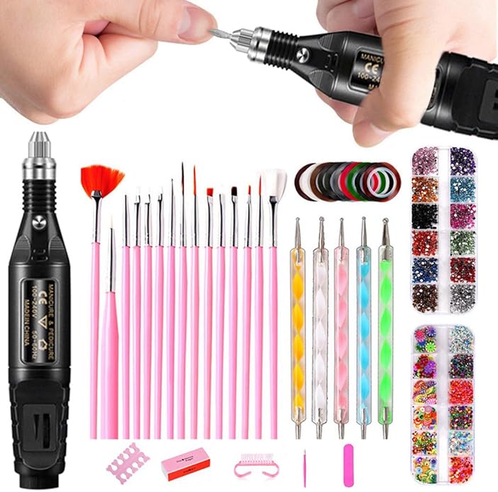 ZOYLINK Set De Manicura para Uñas Taladro De Uñas Conjunto De