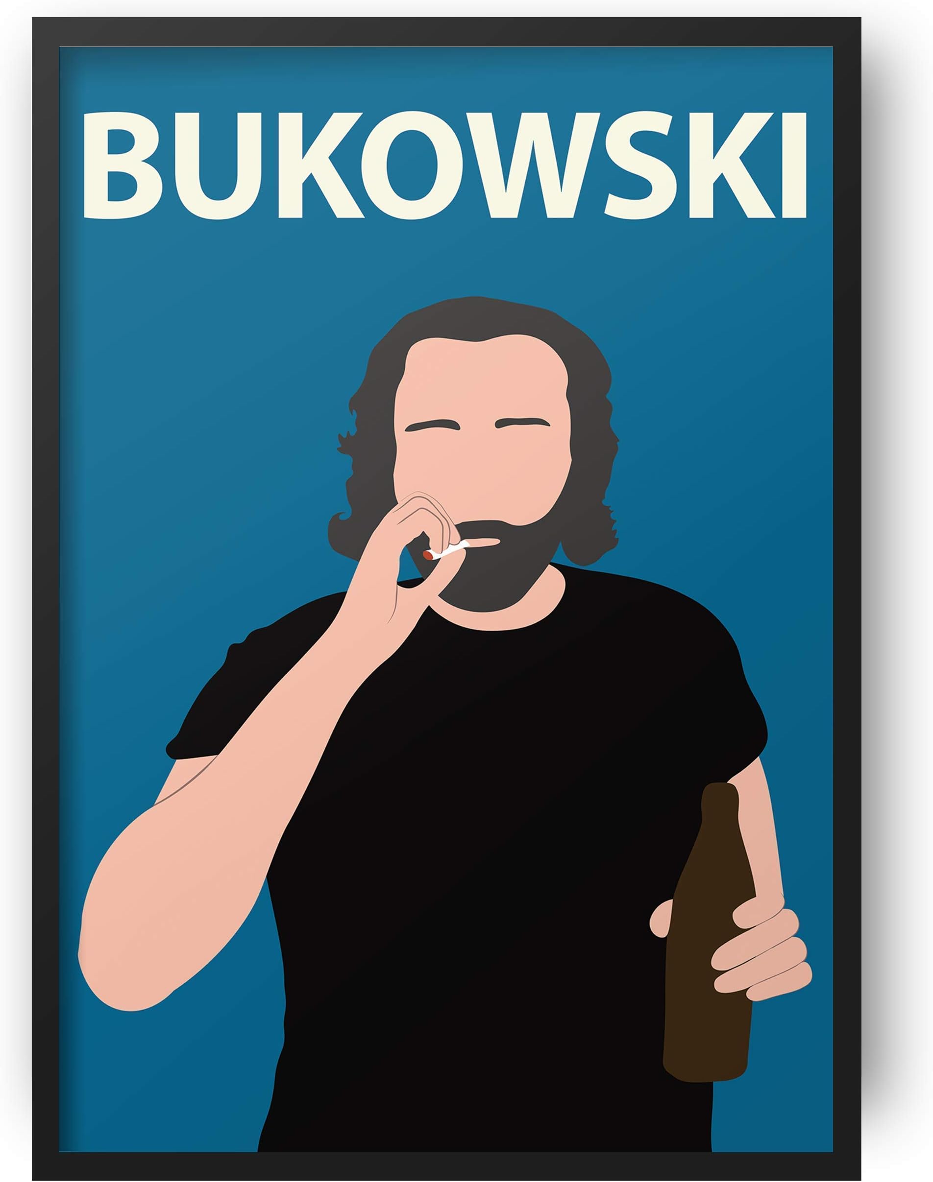 Charles Bukowski Poster Print // Gift - Dorm Decor - Minimalist - Poet - Author - Literature - Book