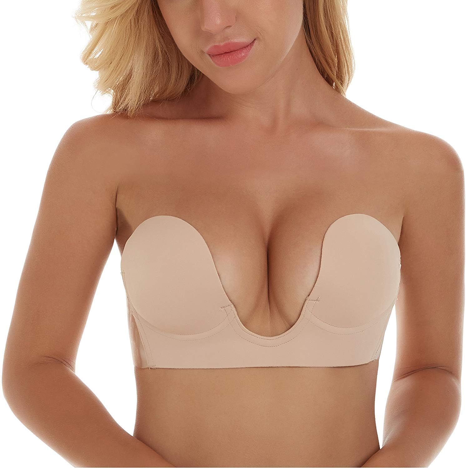 Lovebabe Sticky Bra Strapless Backless Bra Self Adhesive Bra Invisible Push up Bra for Women