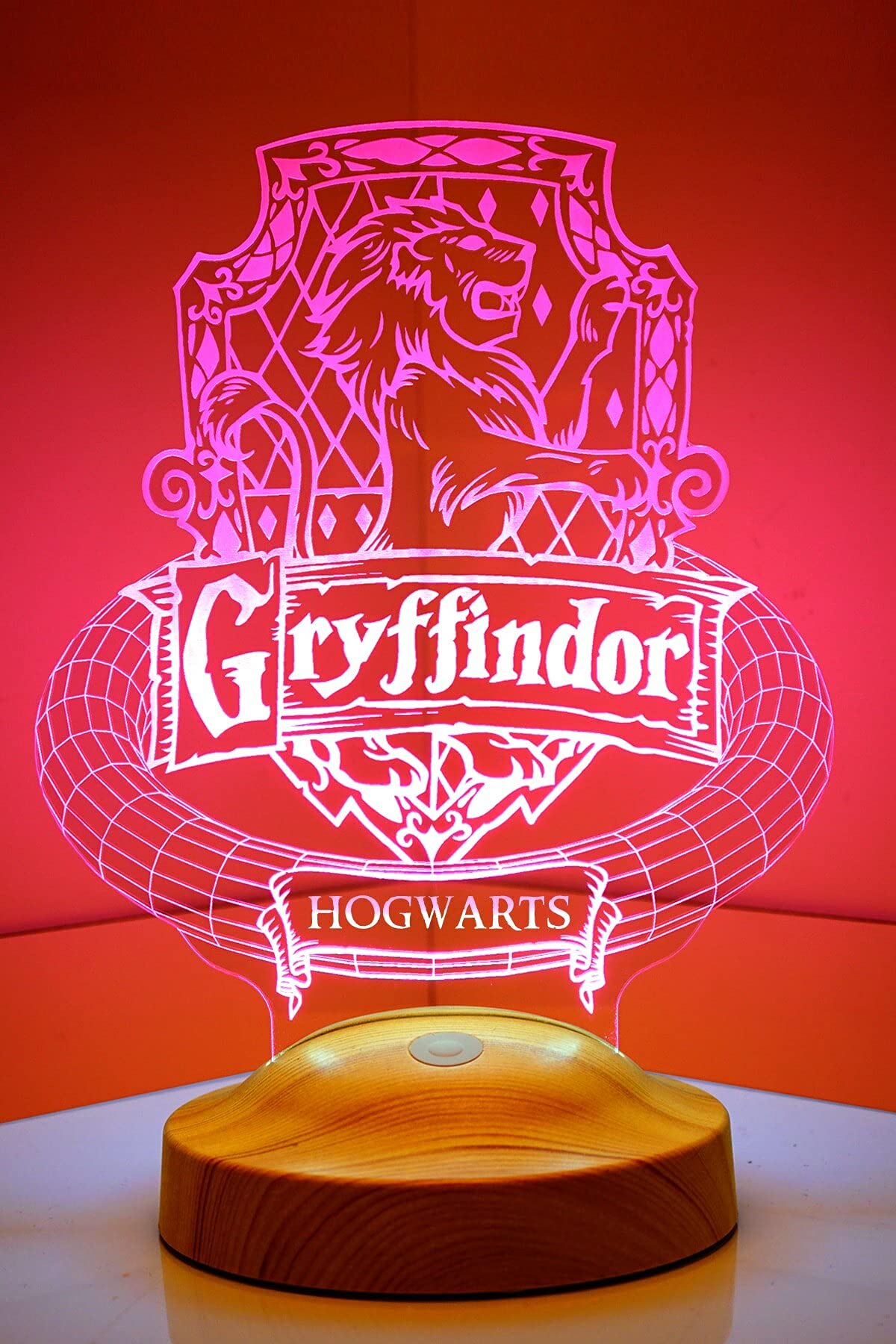 Sentidos 3D LED Night Light Gifts Lamp Boys Child Children Birthday Gifts Desk Lamp Bedroom Christening Gift (Gryffindor)