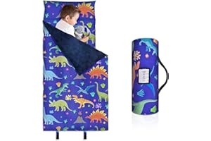 Nidoul Toddler Nap Mat with Pillow, Nap Mats for Preschool Daycare Kindergarten, Unicorn Dino Sleeping Bag Sleep Mat Kindermat for Kids Toddlers Girls Age 2-6 Years