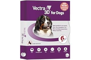 Vectra 3D for Dogs Flea, Tick & Mosquito Treatment & Prevention for Extra Large Dogs (Over 95 lbs), 6 Month Supply