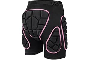OHMOTOR Padded Shorts Snowboarding Skiing for Women Men, Skating Butt Pad Guard, Impact Crash Pants Shorts Hip Protection