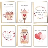 Spercy 24 Bible Valentines Day Cards with Envelopes, Valentines Scripture Cards, Love Bible Verses for Kids Christian, Memory Verses