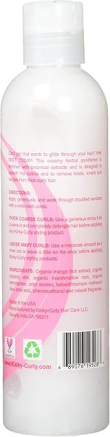 Kinky Curly Knot Today Natural Leave In Detangler 8 oz Curly Hair Conditioner view 2
