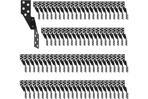NRSPP Hurricane Straps Brackets 100 Pcs，Hurricane Tie with Black Powder-Coated,Hurricane Straps Trusses/Rafters Ties