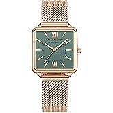 Asdppe Gold Watches for Women Vintage Square Face Dainty Waterproof Quartz Watch Ladies Party Jewelry Bracelet with Stainless Steel Band