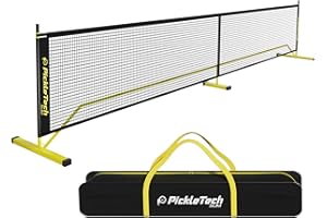 PICKLETECH 4.0 Slim Version Portable Pickleball Nets Outdoor Game 22 FT Pickleball Net-USAPA Regulation Size-Pickle Ball Net System with Carrying Bag for Driveway