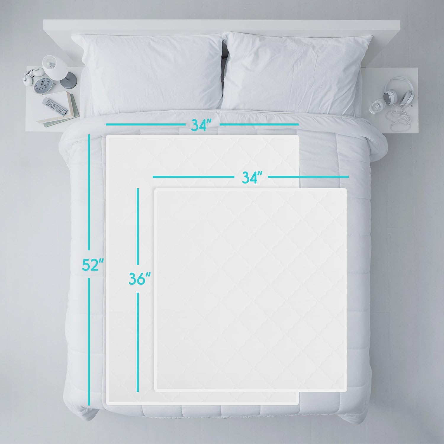 Vive Washable Incontinence Bed Pad - Heavy Duty, Absorbent Waterproof Urinary Mattress Protector - Overnight Sheet, Reusable Dry Bed Wetting Urinary Underpad Mattress Protection - Elderly Seniors, Kid: Home & Kitchen