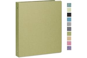 Cherrich 3 Ring Binder 1 Inch for 8.5" x 11" Paper, Planner Binder with Linen Hardcover and 2 Interior Pockets Paper for Organization of School, Business and Home