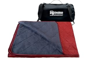 Dagmi Outdoors Waterproof Outdoor Blanket Large Fleece Stadium & Camping Blankets for Cold Weather. Perfect for Outdoors, Car