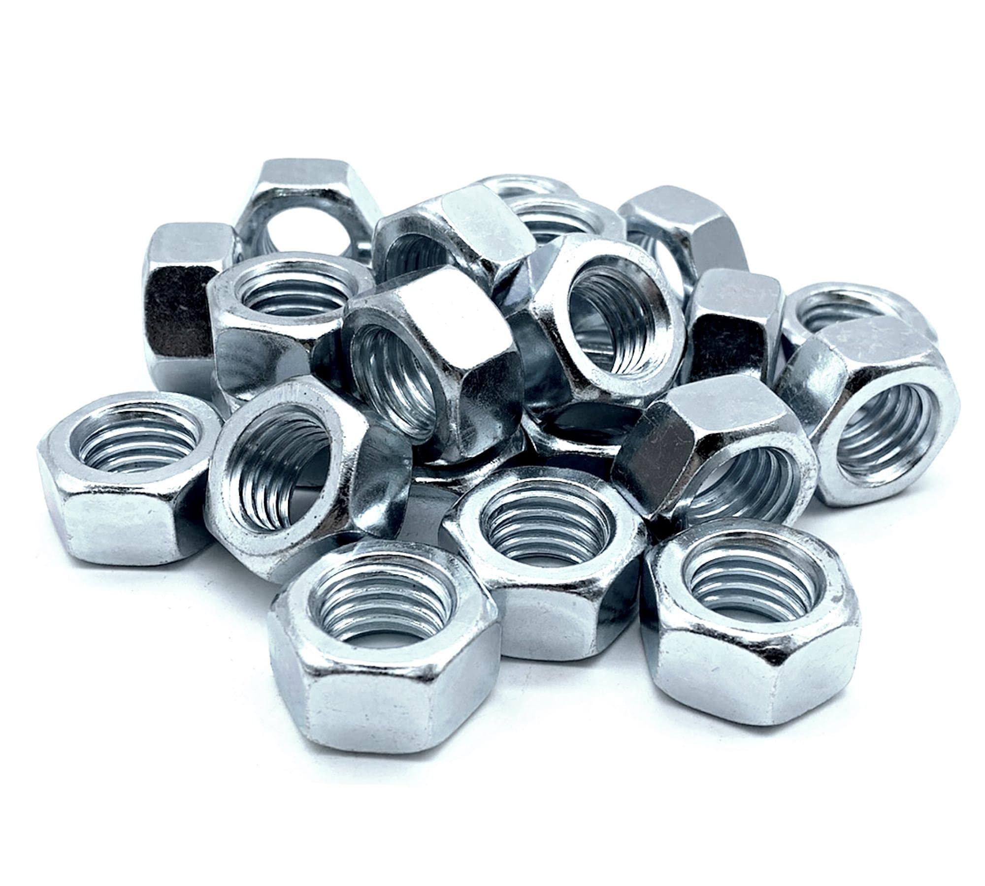 DOJA Barcelona Hex Nuts - Pack 25 - M12 - Thread Hexagon Nuts, 10x19mm, Galvanised Steel Fastening Nut, Metric Nuts for Screws, Bolts, Coupling and Fixing Elements Indoors and Outdoors — image 1