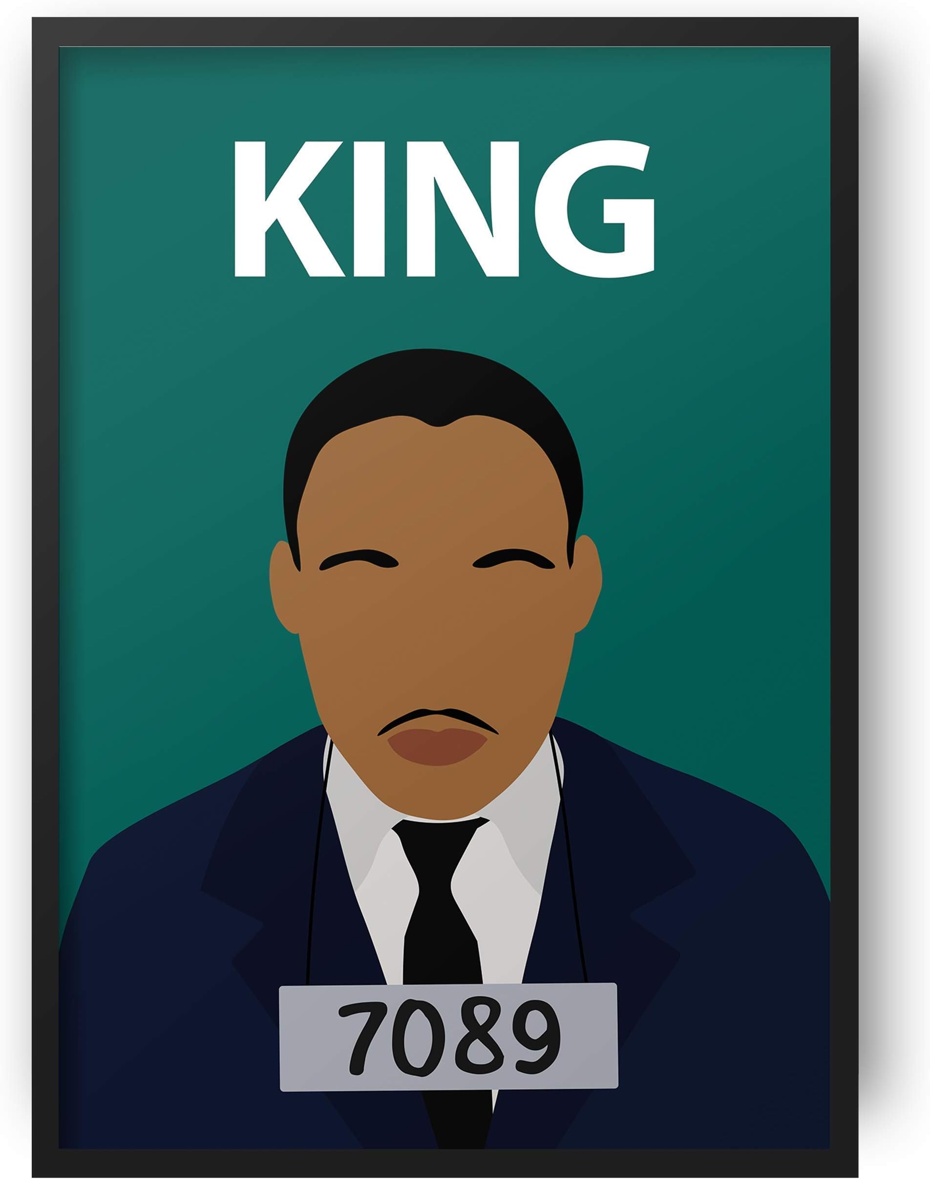 Martin Luther King Poster Print // Civil Rights - Black Lives Matter - Inspirational - MLK Day - Wall Art - Colourful - Minimalist - Classroom