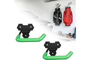 Herbert-fty Wall Mounted Golf Bag Hangers for Garage, Golf Bag Hooks for Garage, Wall Mounted Golf Bag Holder, Adjustable Gol