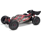 ARRMA RC Car 1/8 Typhon 6S V5 4WD BLX Buggy with Spektrum Firma RTR (Ready-to-Run), Black and Red, ARA8606V5