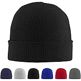 Custom Winter Beanie Hat Personalized Knitted Hats Add Your Text Logo, 6 Colors