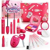 Woumserta Toddler Girl Toys, Pretend Makeup Kit for Girls 3-5 Birthday Gift | Play Makeup Set for Kids 3-5 4-6, Toddler Makeup Kit with Fake Makeup Set, Car Key &amp; Make up Toy for Age 3 4 5 Year Old Girl
