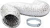 iPower 6 Inch by 25 feet duct, for dryer vent hose transition, Temperature range from 0 to 185+ &deg;F, 2 clamps included