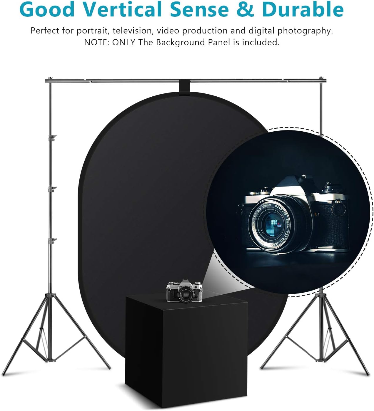 NEEWER Chromakey Backdrops, Double Sided Black Screen and White Screen - Image 5