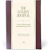 Calm Collective Genuine Leather Legacy Journal | Preserve your Life Story, Celebration of Life, & Memory Keepsake for Grandparents, Mom, Dad