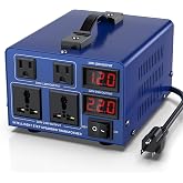 CELYYPU 1000 watt Voltage Conversion Transformer Heavy-Duty Step-up/Step-Down AC 110V/120V/220V/240V Power Conversion, with resettable Circuit Breaker Protection, with US Power Cord, LCD Display