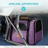 Morpilot Cat Carrier Airline Approved Top Opening Portable Bag 6.3kg Purple view 2