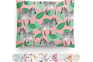 A LA MODE MAILERS TOPPED WITH STYLE. 10x13 Poly Mailers 100 Pack | Zebra | Reusable Shipping Supplies Envelopes | Plastic Small Business Clothing Packaging Mailing Bags | Sticky Self Seal Cute Animal Jungle Pink