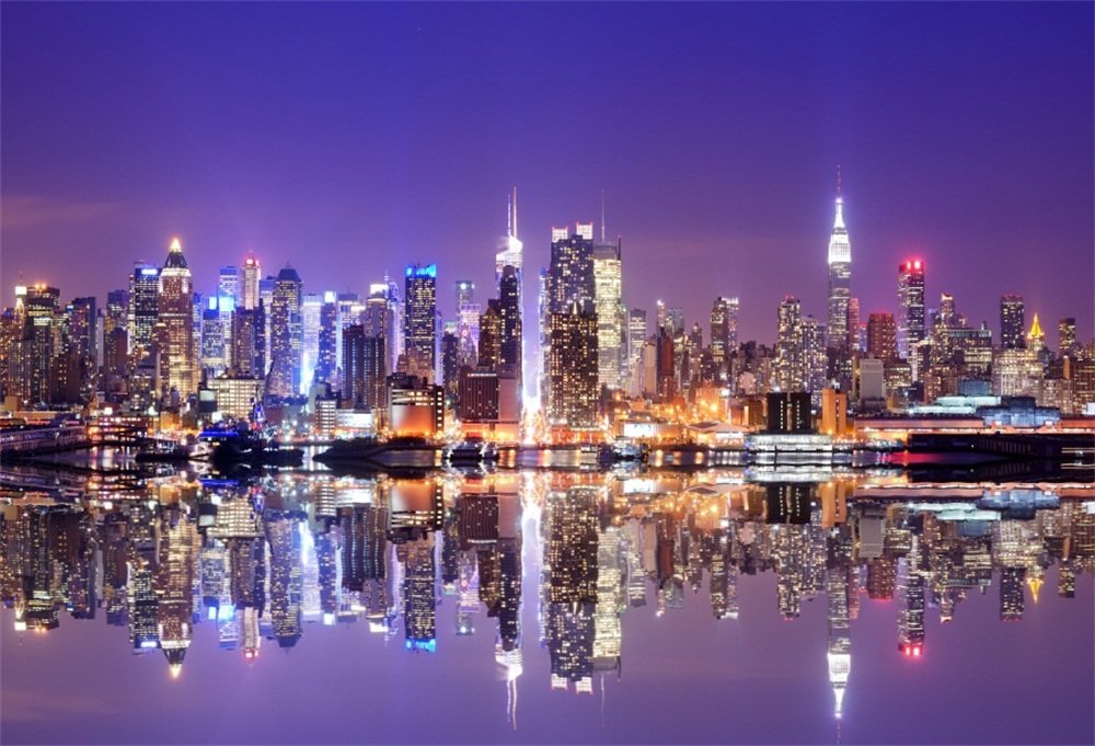 Lfeey 5x3ft York City Night View Photo Backdrop Amazon In Electronics