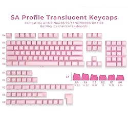GMKWTL XVX Translucent Pink Double Shot PBT SA
