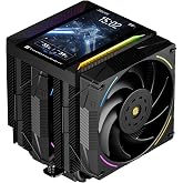 Thermalright Peerless Assassin 120 Vision MAX ARGB Black CPU Cooler, PC Heatsink Cooler 6 Heat Pipes, 5&rsquo;&rsquo; Magnetic Display Screen with 480x854 Resolution,for AM4/AM5 and Intel LGA1700/1851