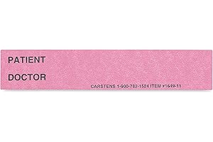 Carstens - Lt Scarlet Patient/Doctor Preprinted ID Cards for 1.5 – 4” Ring Binder Spines - Pack of 100 (1649-10) - Ideal Medical Record Labels for 3 Ring Binders