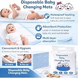 EASY CARE SOLUTIONS 100 x 60 x 40 cm Disposable Baby Changing Mats 4 Packs view 3