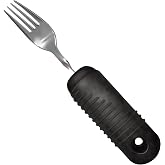 Rehabilitation Advantage Easy Grip Fork with Built-up Handle, Black