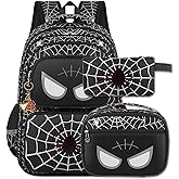 ACEIOT Backpack for boys, Mochilas Escolares Para Niños, Boys Backpack with Lunch Box, Kindergarten Backpack for Boy (Black)