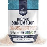 Great River Milling Organic Sorghum Flour, Gluten Free, 5 lb | Sorghum Flour for salads, pilaf, porridge, popping, grain bowls and home milling; chewy cooked grain or mild flour
