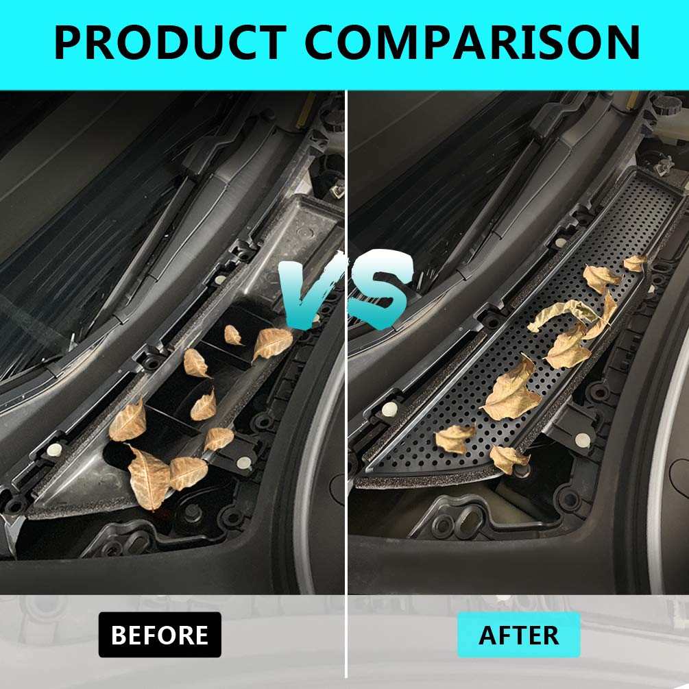 ROOCS Model 3 Air Flow Vent Protection Cover, ABS Plastic Air Vent Intake Air Conditioning Air Intake Grille Inlet Cover for 2017-2019 Tesla Model 3