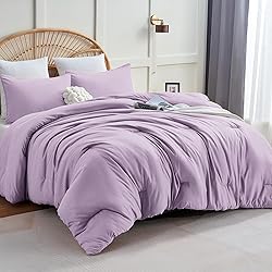 CozyLux Lavender Purple Comforter Set King Size, 3