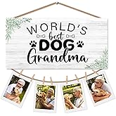 CGBHW Dog Grandma Gifts Picture Frame Photo Holder for Wall, Dog Grandma Lovers Owner Gifts for Women, Pet Lover Gift Hanging Photo Display Wall Decor