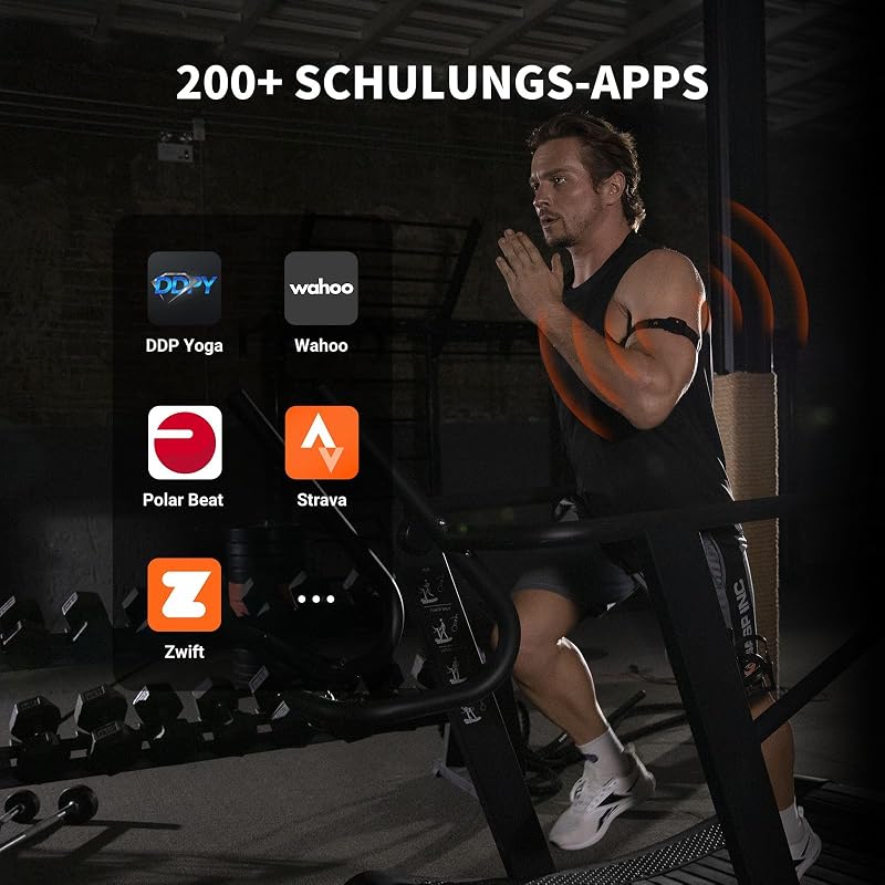 HW9 Herzfrequenzmesser, Bluetooth ANT+ & Sensor LED & Smart HRM pulsuhren IP67 wasserdichte, pulsmesser Armband Kompatibel mit Polar Wahoo Garmin Zwift Elite HRV