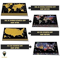 Global Walkabout- Scratch Off World FLAGS Map Large