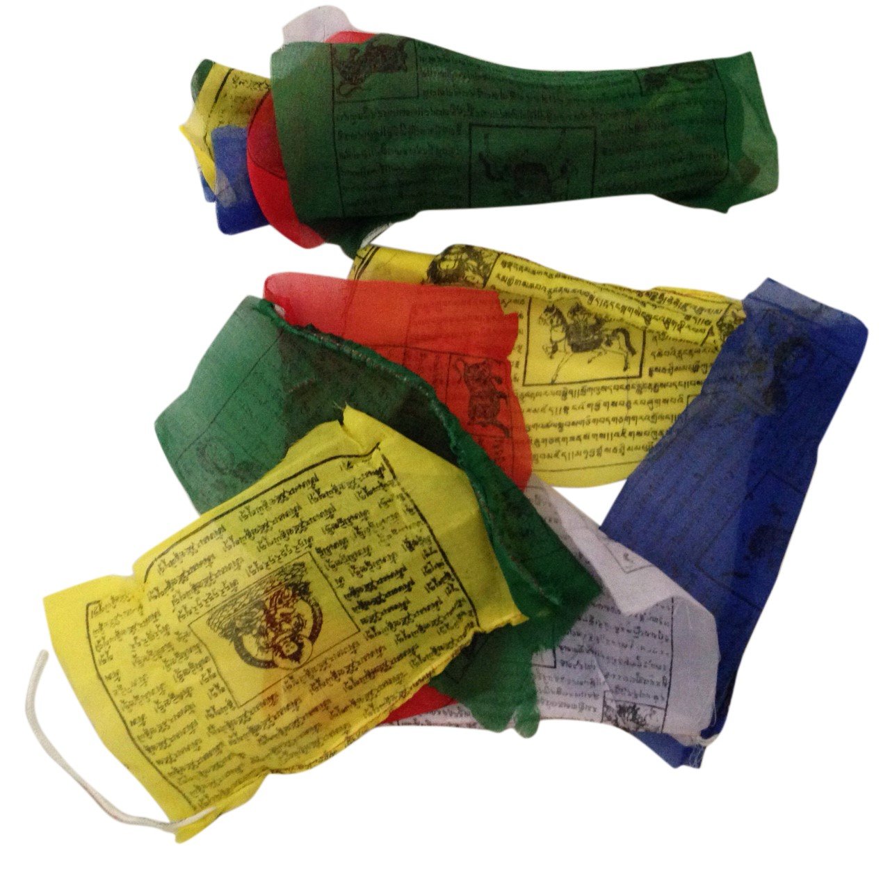 Bandiere Tibetane Di Preghiera Grandi - 25 Bandiere Artigianali Del Nepal, 25x30 Cm, Colorate Per Pace E Energia Positiva - Foto 7