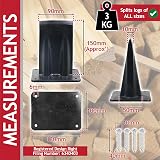 Spares2go Kindling Splitter Log Wedge 3kg Heavy Duty Cast Iron view 3