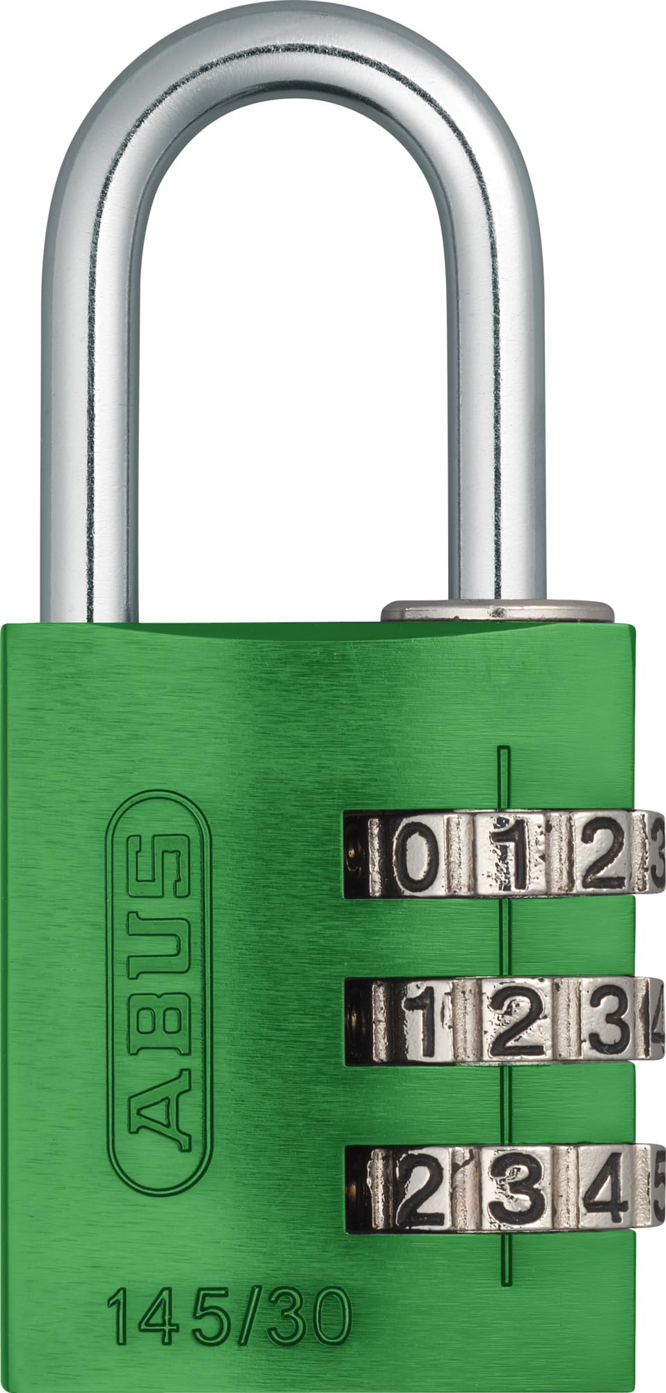 ABUS Combination Lock 145/30 Green - Luggage Lock, Locker Lock and Much More. - Aluminium Padlock - Individually Adjustable Combination Code - ABUS Security Level 3