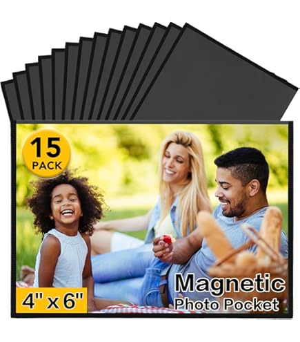 Amazon.com - Iconikal 6-Pack Magnetic Photo Frames, Black, 4 x 6