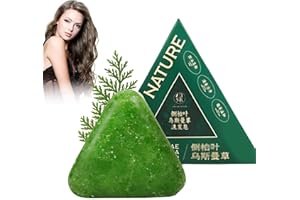 Nature Triangle Shampoo Bar, Usman Grass 𝐒hampoo Bar, Calming & Strengthens Hair for Women and Mens (1 Pc)