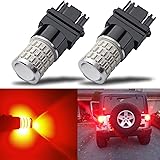 iBrightstar Newest 9-30V Super Bright Low Power Dual Brightness 3157 3156 3056 3057 LED Bulbs with Projector Replacement for 