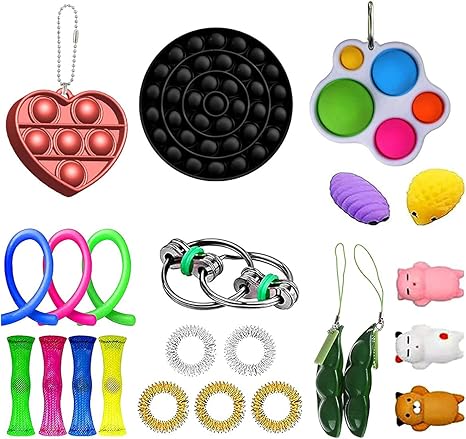 Amazon Co Jp Shengc 23 In 1フィジットのおもちゃパック Pops It感覚アリステルのおもちゃパックスキシの潮吹き落下のストレスリバーのおもちゃの子供たち Color ホーム キッチン