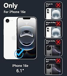 FNTCASE for iPhone 16e Phone Case: Anti Yellowing