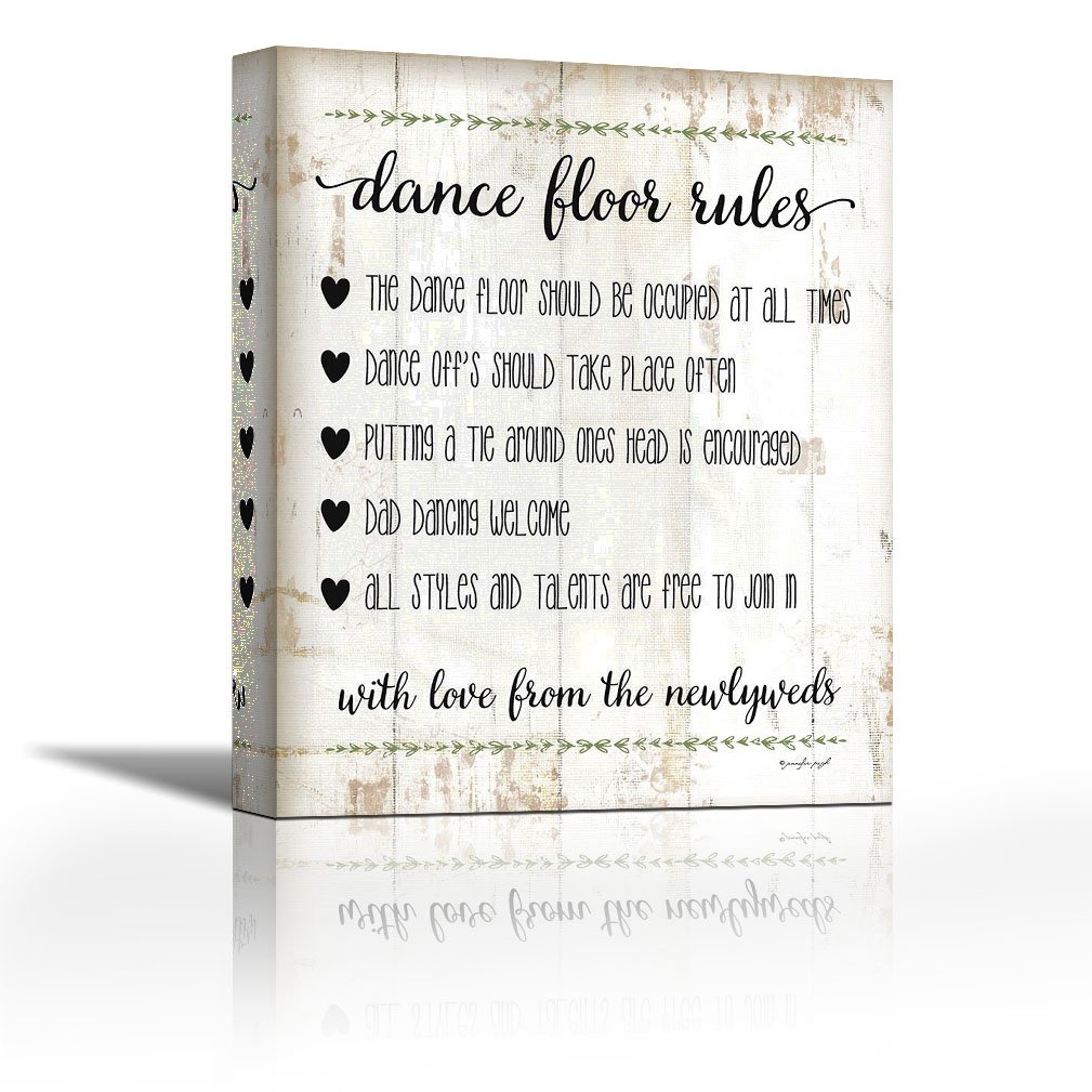 Canvasartcenter Dance Floor Rules Fine Art Print On Canvas Wall