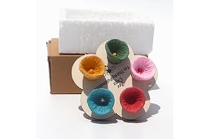 QIUMYANLOD Bee Drinking Cup for Garden,Bee Waterer Station,Bee Water Catcher Cups for Thirsty Pollinators,Bee Bath,Colorful Resin Garden Sculpture Stakes Decor, Bee Houses for The Garden,2.5 * 2.5 * 10cm